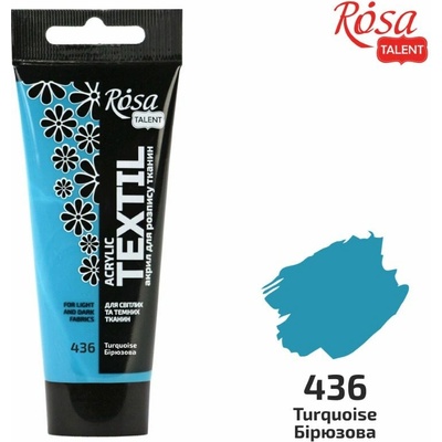 Rosa Talent farba na textil 60ml akryl + textil + akvarel Turquoise