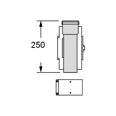 Vaillant trubka odkouření koaxiální s revizním otvorem 80/125 x 250 mm 303218