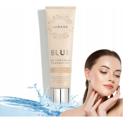 Lumene Nordic Makeup Blur dlouhotrvající make-up SPF15 3 Fresh Apricot 30 ml