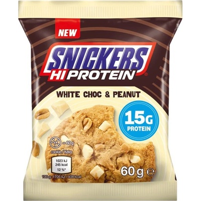 Mars Snickers High Protein Cookie bílá čokoláda/arašídy 60 g – Zboží Dáma