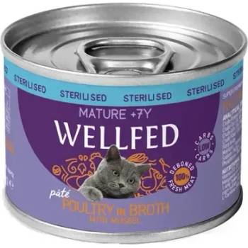 PETINTEREST Wellfed Sterilized Mature 7+ Poultry with mussel консерва за възрастни котки пиле и миди 200gr