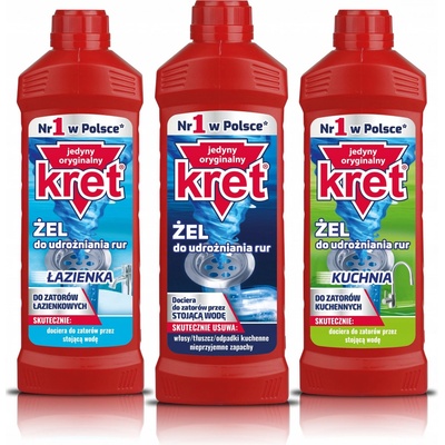 Kret Gél na čistenie potrubí 3 x 1,5 l