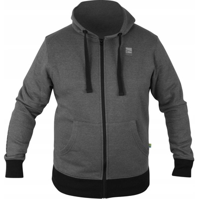 Mikina Preston Grey Zip Hoodie odtiene šedej