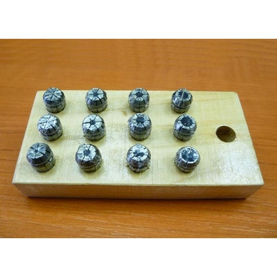 Sada kleštin ER11 - 1-7mm (12ks) , přesnost 0,015mm , DIN6499B SET-ER11-12ks