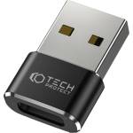 Tech-Protect Преходник Tech-Protect UltraBoost Adapter USB-A към USB-C, черен