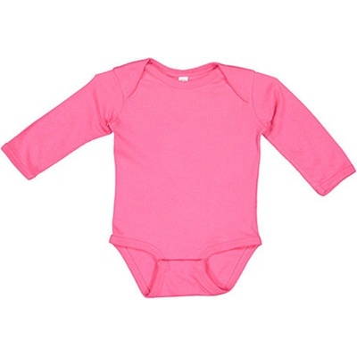Rabbit Skins Dojčenské body s dlhým rukávom EU Hot Pink