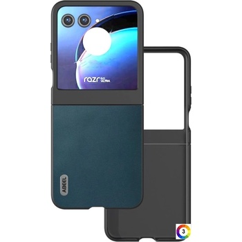 Motorola Razr 50 Удароустойчив ABEEL Litchi Texture Калъф и Протектор