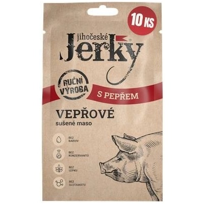 Jihočeské Jerky Bravčové s korením 10 x 20 g