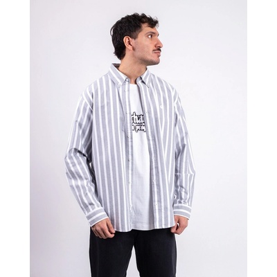 Carhartt WIP Deven pruhovaná košile dlouhý rukáv black/white