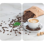 Maximex Капаци за печка 2 бр. от закалено стъкло 52x30 cm Café Aromatica - Maximex (2521534500)