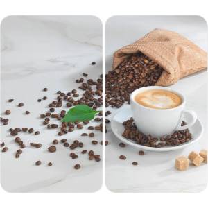 Maximex Капаци за печка 2 бр. от закалено стъкло 52x30 cm Café Aromatica - Maximex (2521534500)