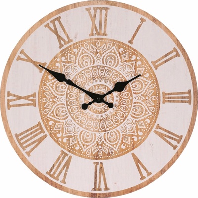 Hodiny nástenné 34 cm, MDF, motív mandaly