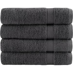vidaXL Премиум кърпи за баня SOLUND 4 бр антрацит 70x140 см 600 gsm (137161)