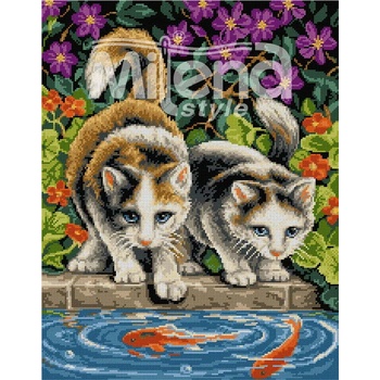 Milena Style На лов за рибки - гоблен със схема конци dmc 1: 4