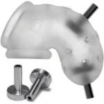 OXBALLS Airlock Electro Air-Lite Вентилирана клетка за целомъдрие Clear Ice (P24518)