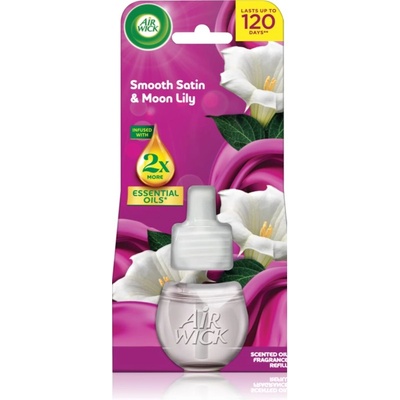 Air Wick Essential Oils Smooth Satin & Moon Lily пълнител за електрически дифузер 19ml