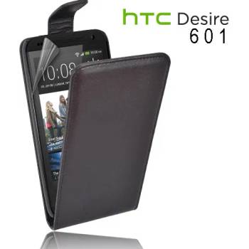 Image 1 of HTC Desire 601 Flip Кожен Калъф + Скрийн Протектор