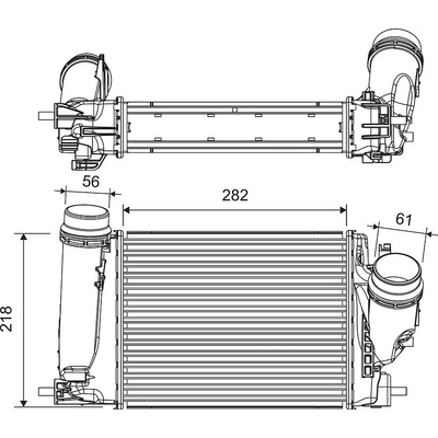 VALEO Chladič plniaceho vzduchu 816759