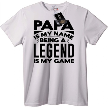 NOONEBRAND Тениска Татко легенда - 2XL, White