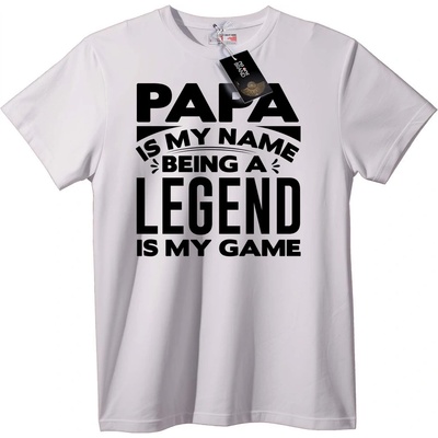 NOONEBRAND Тениска Татко легенда - 2XL, White