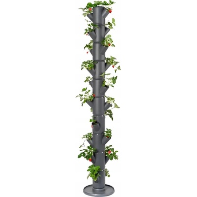 Gusta Garden Kvetináč plast sivý 27 x 27 x 185 cm