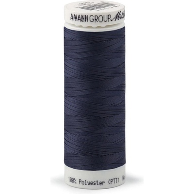 Polyesterové elastické nitě Seraflex Mettler návin 130 m, střední, 0825 modrá tmavá