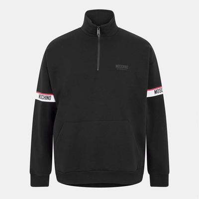 Moschino Поларена блуза MOSCHINO Men's 1/4 Zip Fleece Top - Black