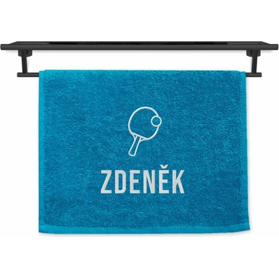Povlečení Plus ručník se jménem na přání azurový 30 x 50 cm stolní tenis