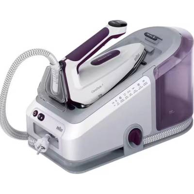 Braun Парогенератор Braun IS7266VI CareStyle 7, 160 g/min непрекъсната пара, 550 g/min парен удар, подвижен резервоар, FastClean система, 2700 W, лилава (IS7266VI CareStyle 7)