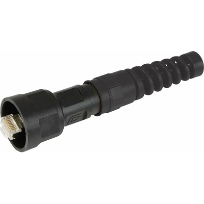 Telegärtner 100007460, RJ45 konektor, zástrčka, rovná, počet pólů: 8P8C, černá, 1 ks