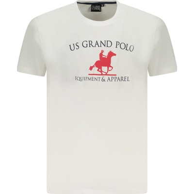 US Grand POLO SHORT SLEEVE T-SHIRT MEN WHITE bílá