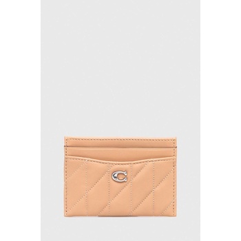 Coach Кожен калъф за карти Coach Essential Card Case в бежово (CM434)