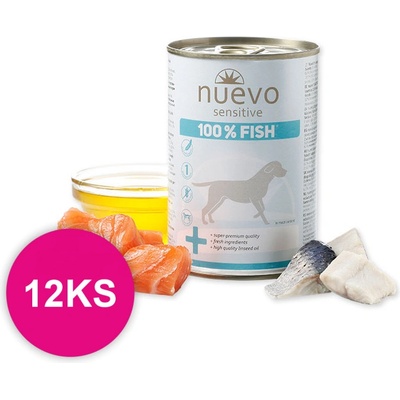 Nuevo Dog Sensitive 100% Fish 12 x 375 g