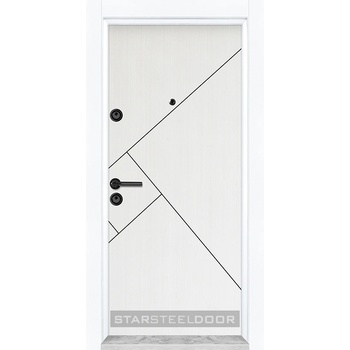 Image 1 of Starsteeldoor Блиндирана врата Parkdor M-15 Бяла перла (цена без монтаж)