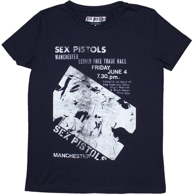 Sex Pistols Manchester Flyer Navy Blue L Дамски Риза (<![CDATA[SPTS18LN03]]>)
