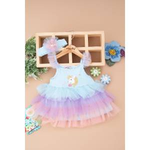 Myrat Baby Рокля туту Еднорог синя