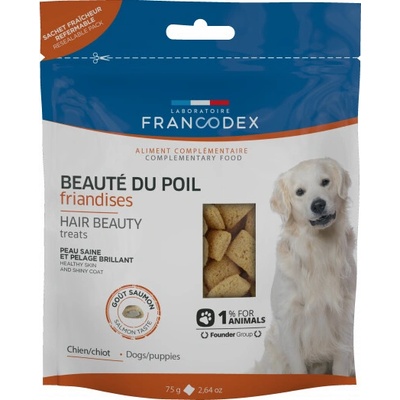Francodex Pochoutka Hair Beauty pro psy a šťěňata 75 g
