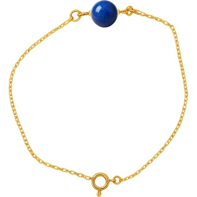 Jantario Pozlátený náramok s korálkou z lapis lazuli 105061
