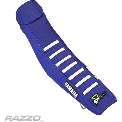 Potah sedla DCore Gripper Factory Seat Cover Yamaha YZ450F 18-22 YZ250F 19-23 Blue White Ribs