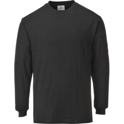 Portwest tričko Flame Resistant Anti-Static FR11 dlouhý rukáv Černá L – Zboží Dáma