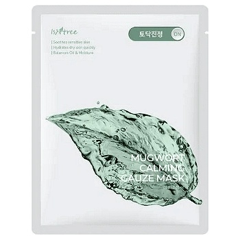 Isntree Маска за лице с пелин и хиалуронова киселина Isntree Mugwort Gauze Mask