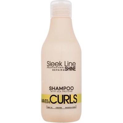 Stapiz Sleek Line Waves & Curls Shampoo 300 ml почистващ и дълбоко хидратиращ шампоан за къдрава и вълнообразна коса за жени