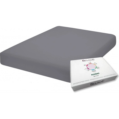 BelnoU Nepropustné hyperprodyšné prostěradlo ECOBEL tmavě šedé 160x200