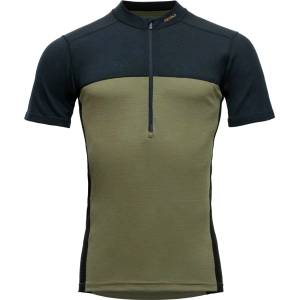Devold Мъжко мериносово термобельо Devold Lauparen Merino 190 Zip Tee Merino base layer - Ink / Lichen / Black - размер XXL (015-2115-0115)