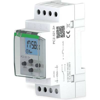 PCZ-521 PLUS - Digitálne spínacie hodiny, 230V, 16A, 1x NO/NC