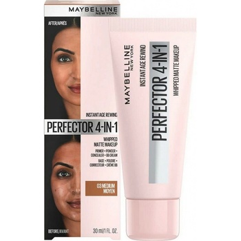 Maybelline Instant Age Rewind Perfector 4-IN-1 matující make-up 4 v 1 03 Medium 18 g