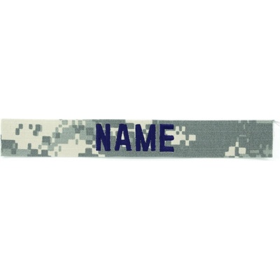MILITARY RANGE Nášivka menovka "NAME" modrá niť VELCRO ACU DIGITAL
