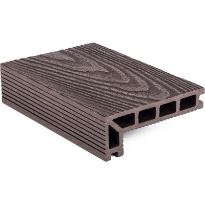 G21 Terasové prkno G21 zakončovací, 2,5 x 14,8 x 400 cm, Dark Wood, WPC