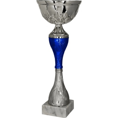 Kovový pohár Stříbrno-modrý 35 cm 14 cm