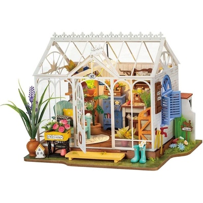 ROBOTIME Rolife DIY 3D dřevěné puzzle Vysněný zahradní dům s LED osvětlením 240 ks